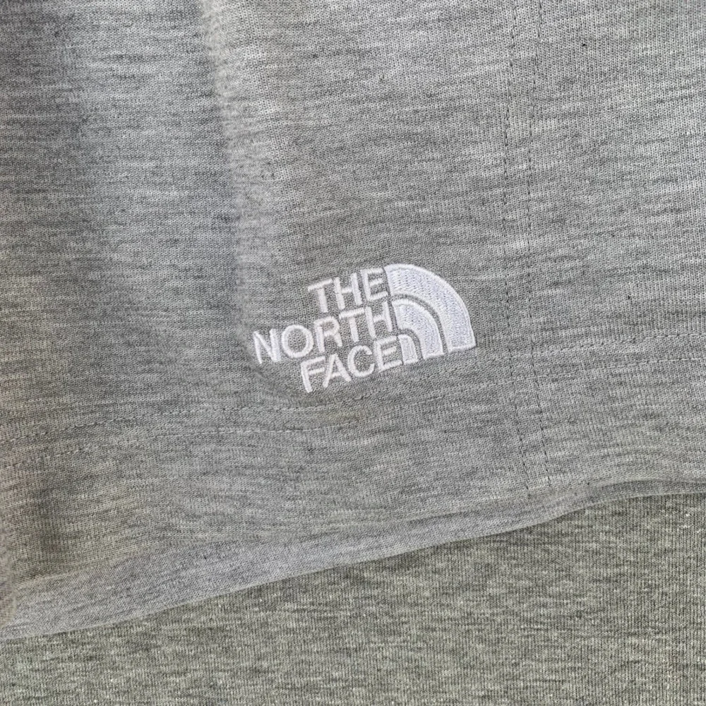 The North Face Mens Grey Knit Athletic Shorts Small Zip Back Pocket Logo S